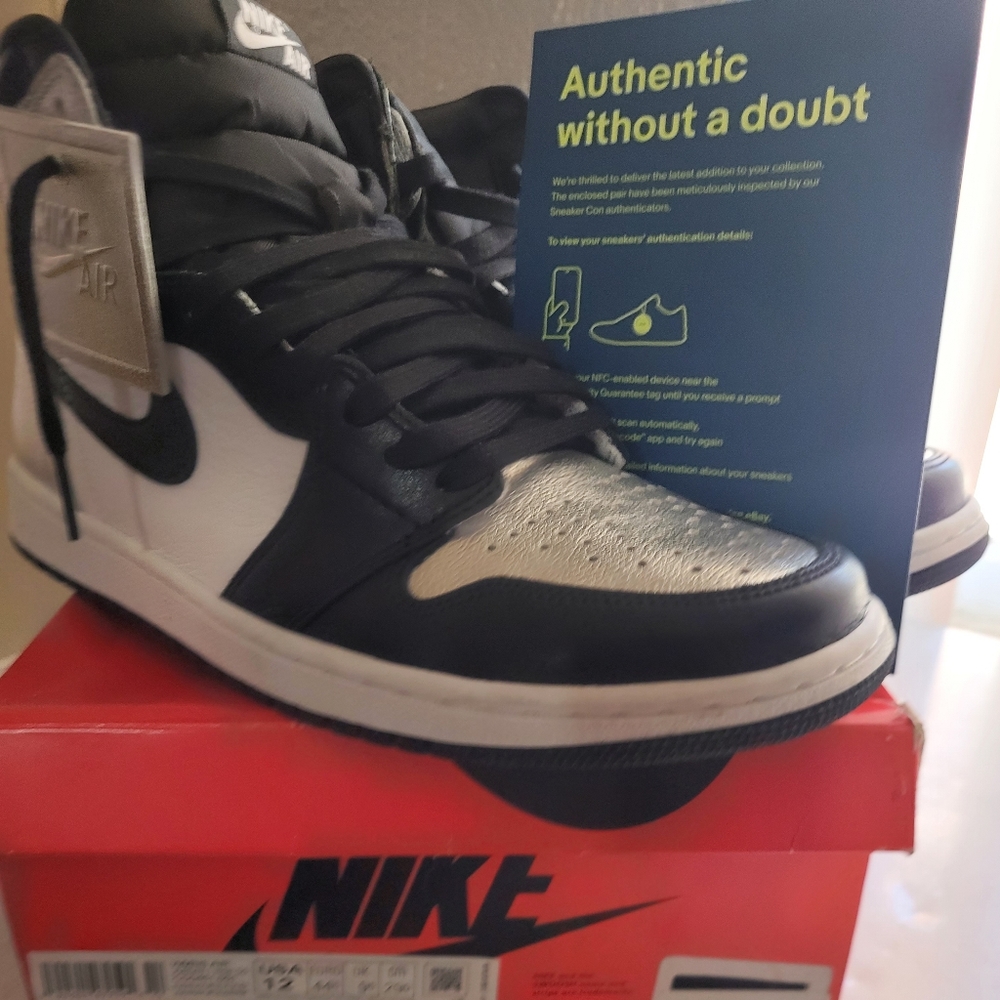 Jordan 1 retro high og silver black toe